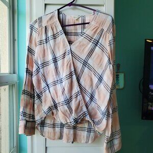 Max Studio Wrap Shirt, Size M